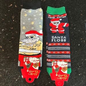 Set of Santa Floss Christmas Socks